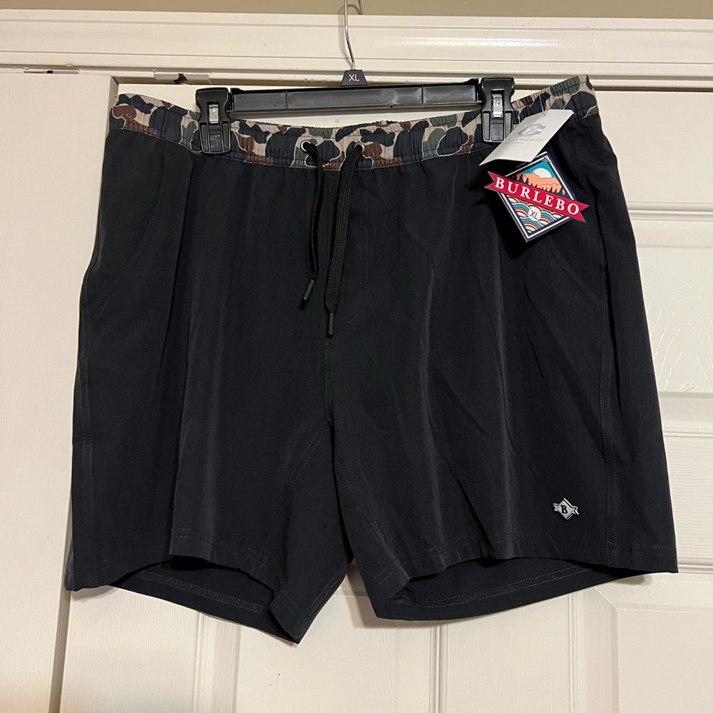 BURLEBO Men's Athletic performance shorts Black